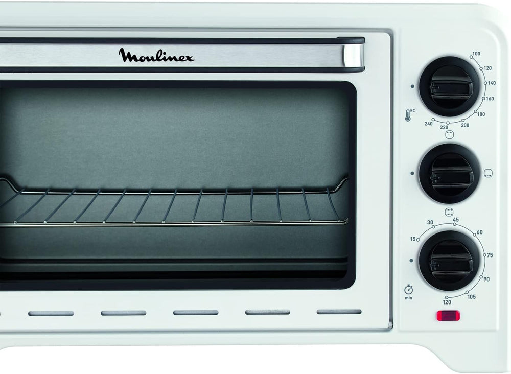 Moulinex Oven, 33 L, Rotating heat, Advanced convection, 6 cooking modes, Thermostat adjustable up to 240°C, Timer 120 min, Reversible grill, Silicone oven mitts, Optimo Black OX464811