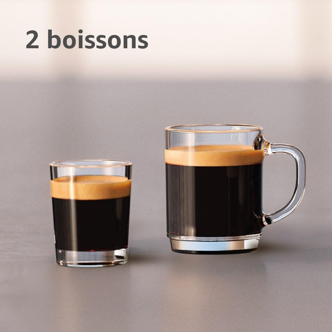 Philips Série 2200 Machine Expresso Automatique - 2 Boissons, Mousseur à Lait Classique, Écran Tactile, Broyeur Céramique, Aroma Seal, Noir Mat (EP2220/10)