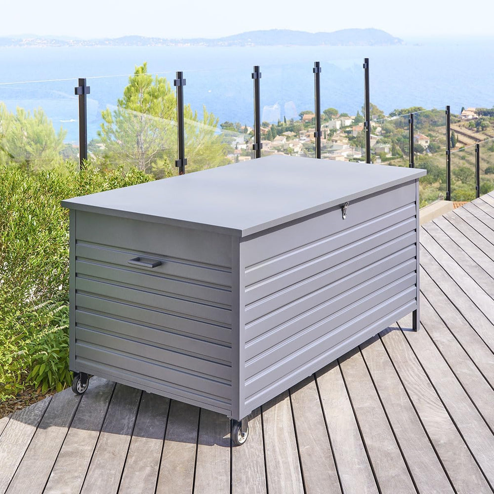 Hespéride - Coffre de rangement Menango graphite 195 x 96 x 108 cm en aluminum traité époxy