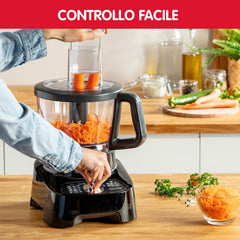 Moulinex Robot multifonction, 1000 W, 28 fonctions, Bol 3 L, Blender 2 L, Hachoir, Disques pour râper et émincer, Lames inox titanium, Robot cuisine, DoubleForce FP821811