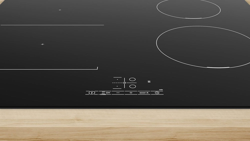 Bosch PUJ611BB5E, Série 4, Plaque induction, 3 feux, 60 cm, Noir, Sans cadre