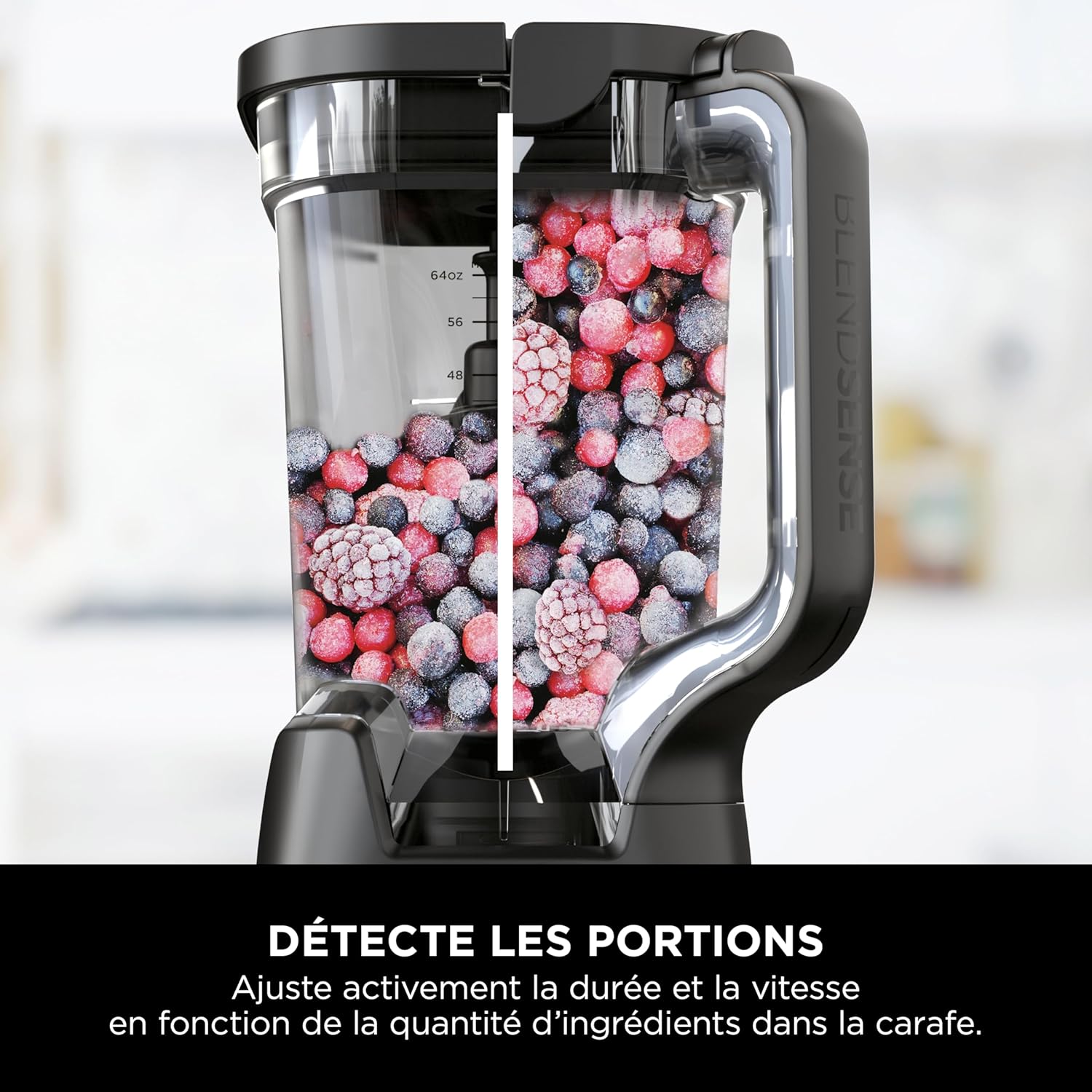 Ninja Detect Power Blender Processor Pro 3-in-1, Blender 1200W, Mixing Bowl, Blender Blade, Individual Cup, Container, Knead, Blender, Chopping & Mixing, Black, TB401EU