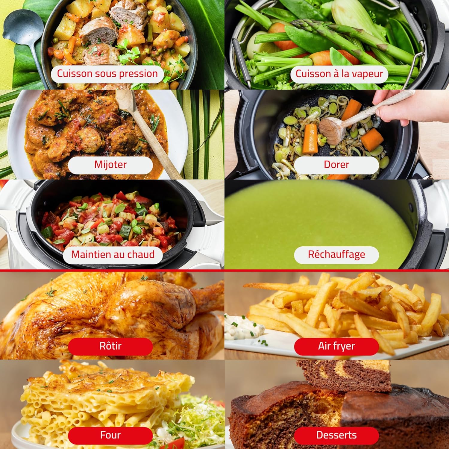 Moulinex, Cookeo Multicuiseur intelligent 6L, 150 recettes intégrées, Cuisson sans surveillance, Ecran intuitif, Guide de cuisson, Application MyMoulinex, 1600W, Blanc, 15 ans réparabilité