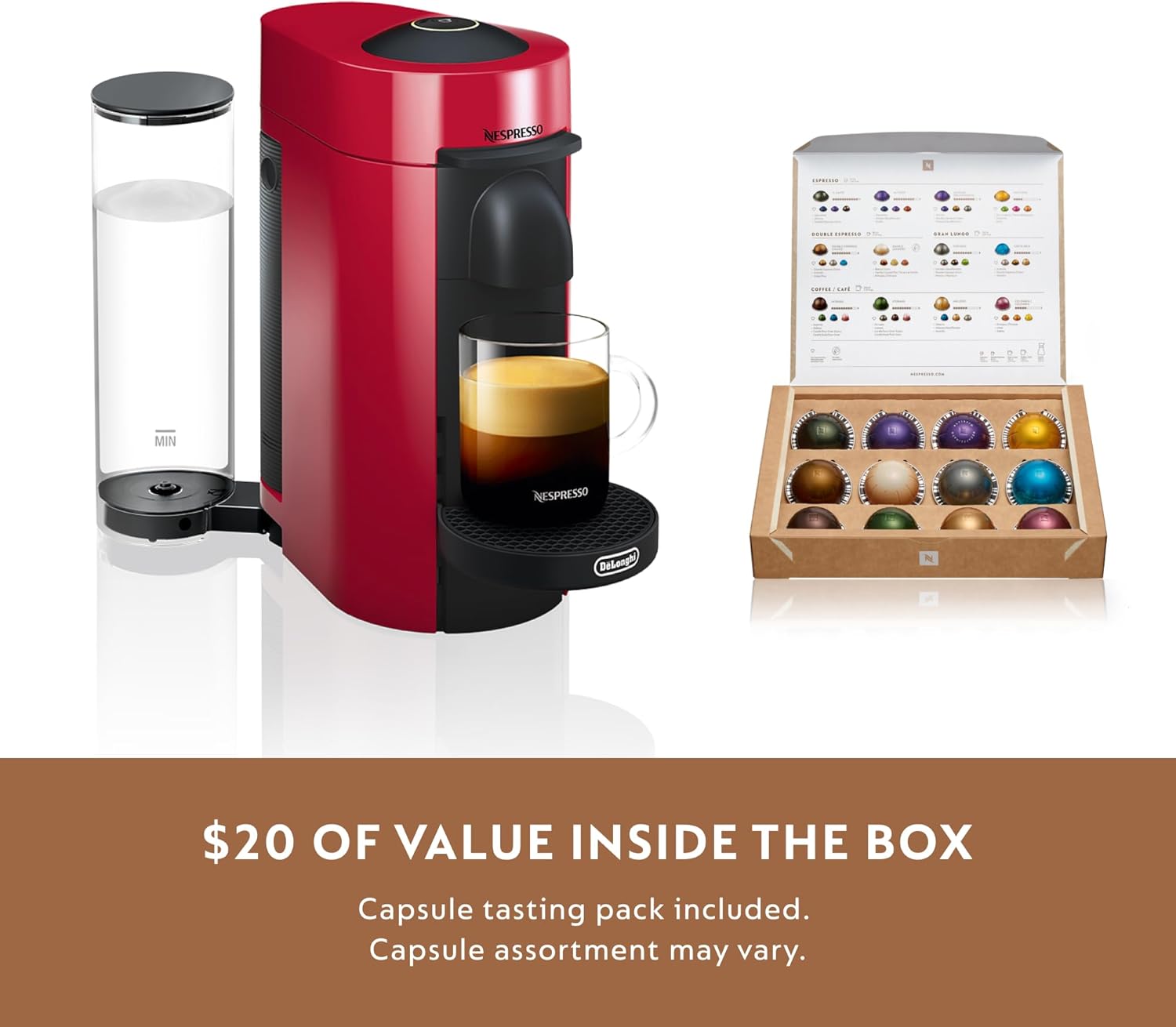 Nespresso Vertuo Plus Coffee and Espresso Maker By De'Longhi, Ink Black