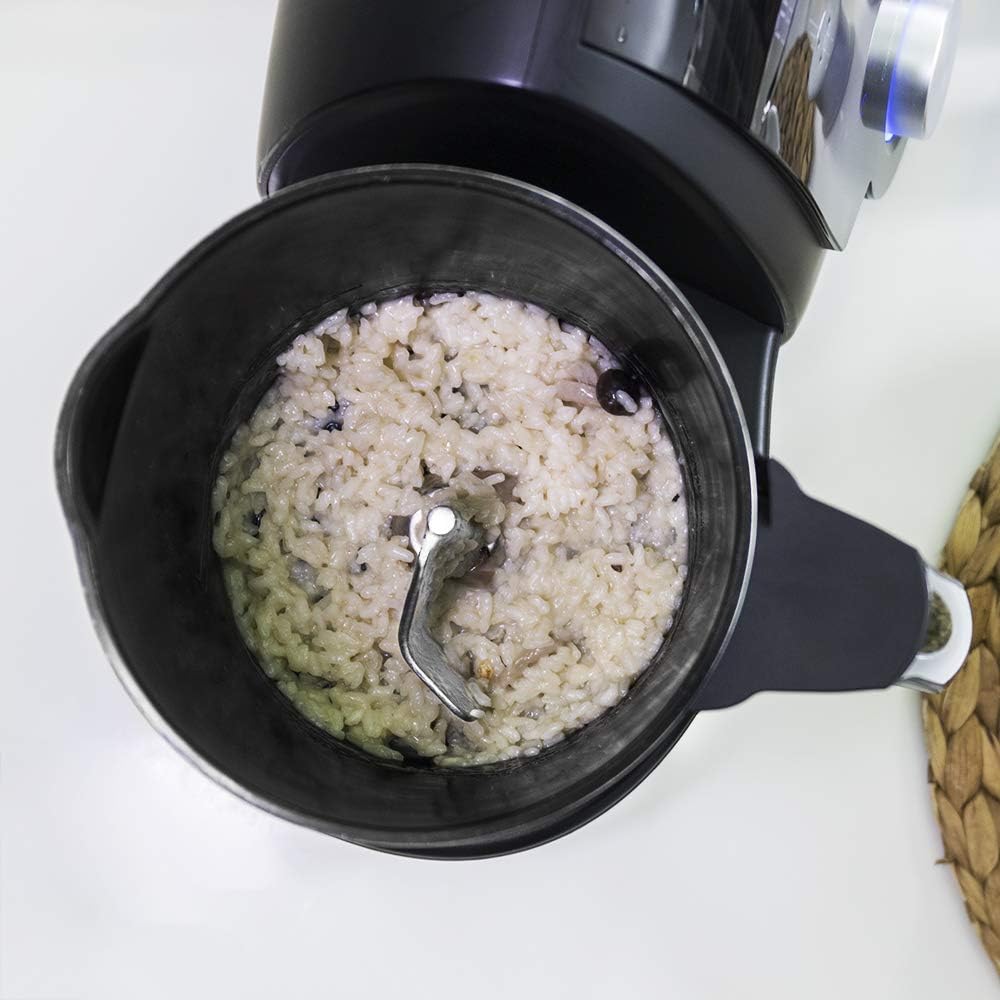 Cecotec Robot de Cuisine Mambo Black. 23 Fonctions, 10 Niveaux de Température, 1700W, 2,5 kg de Pâte, Cruche de 3,3L, 10 Vitesses, Minuterie, Température Réglable de 37 °C à 120 °C