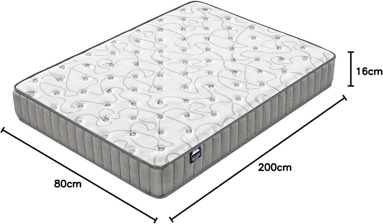 NOVEMBER - Orionis Mattress 120 x 190 cm - Hybrid Technology: HDensity Foam + Memory Foam - Thickness 22 cm - Toning & Wrap Support - Sanitized Label (Anti-Bacterial/Dust Mite)
