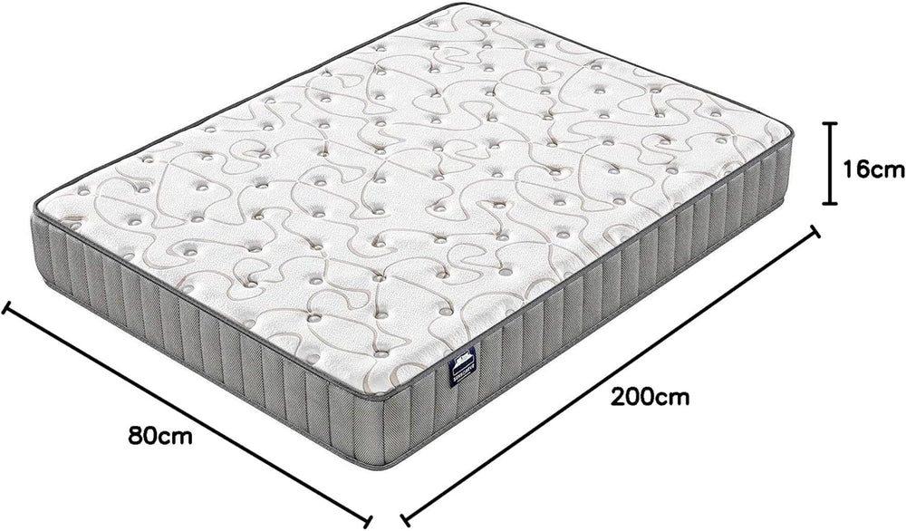 NOVEMBER - Orionis Mattress 120 x 190 cm - Hybrid Technology: HDensity Foam + Memory Foam - Thickness 22 cm - Toning & Wrap Support - Sanitized Label (Anti-Bacterial/Dust Mite)