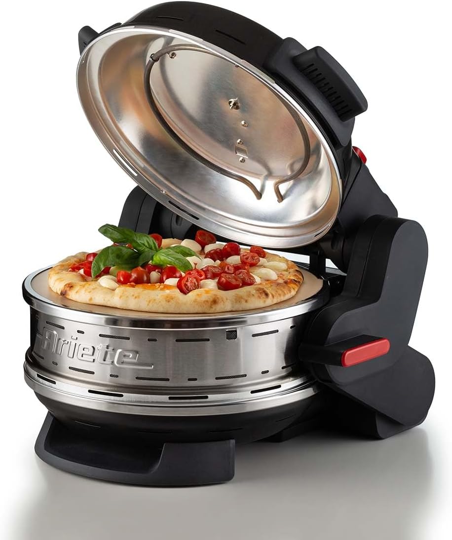 Ariete Pizza Oven 918, Pizza 4 Minutes, 5 Cooking Levels, Refractory Plate for Heating, Wooden Blades Included, Maximum Temperature 400°C, 1200W, White