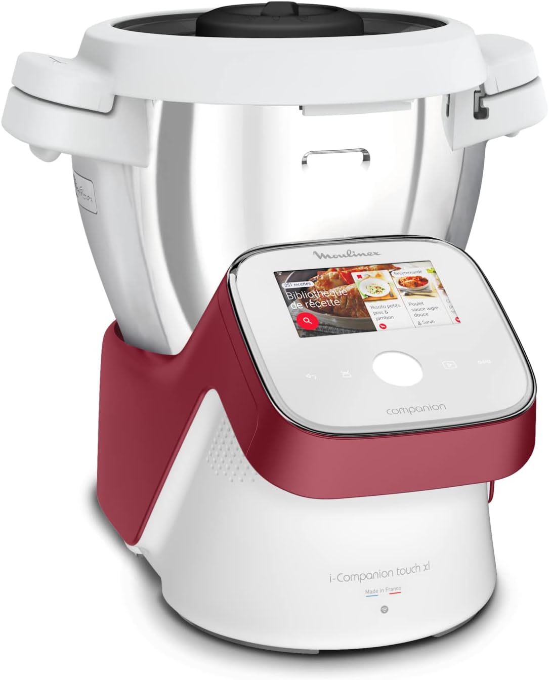 Moulinex i-Companion XL Edition Pâtisserie, 1550 W, Recettes illimitées, Température entre 30° et 150°, Capacité utile 3 L (10 pers), 12 accessoires dont 6 de pâtisserie, Fabriqué en France HF90E700