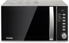 H.Koenig Micro-Ondes Four Grill 2 en 1 VIO9, 25L, Plateau tournant 27cm, 10 modes de cuisson jusqu’à 1000W, Décongélation, Cuisson combinée, écran LCD [Classe énergétique A+]