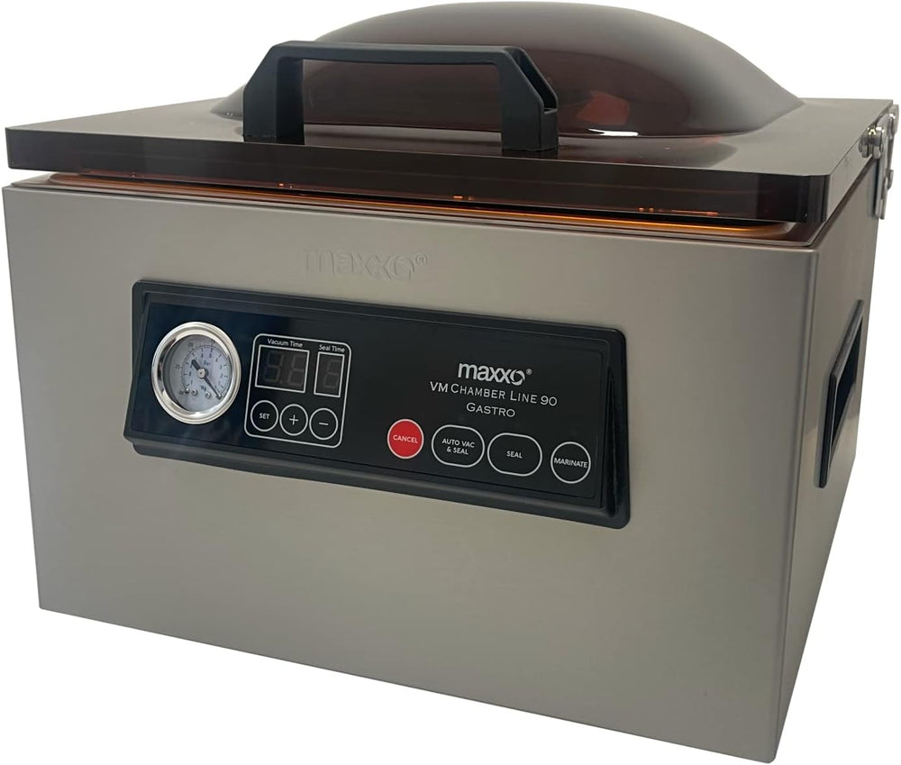 Maxxo VM ChamberLine 40 Professional Food Vacuum Sealer - Vacuum Chamber 72 L/min, Stainless Steel, Double Welding, Vacuum Sealer + 30 Bags Included