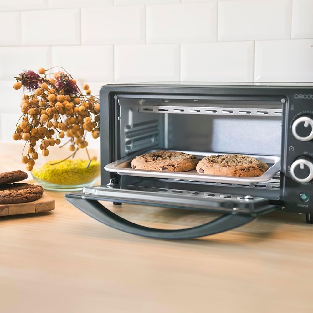 Cecotec Bake&Toast 4600 Black Gyro Countertop Oven, 46 L, 2000 W, 12 Combinable Heating Functions, Includes Rotating Spindle, Crumb Catcher Tray.
