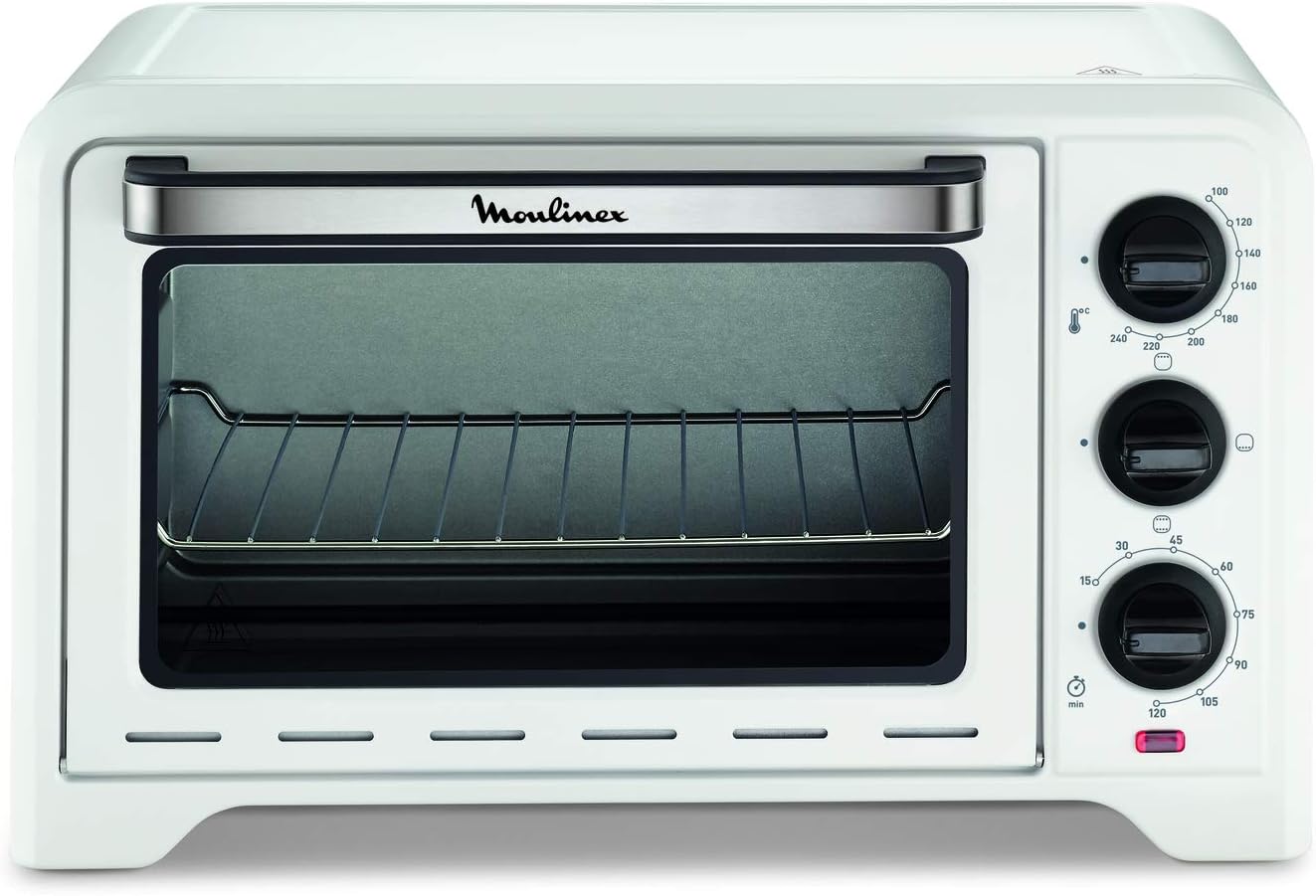 Moulinex Oven, 33 L, Rotating heat, Advanced convection, 6 cooking modes, Thermostat adjustable up to 240°C, Timer 120 min, Reversible grill, Silicone oven mitts, Optimo Black OX464811