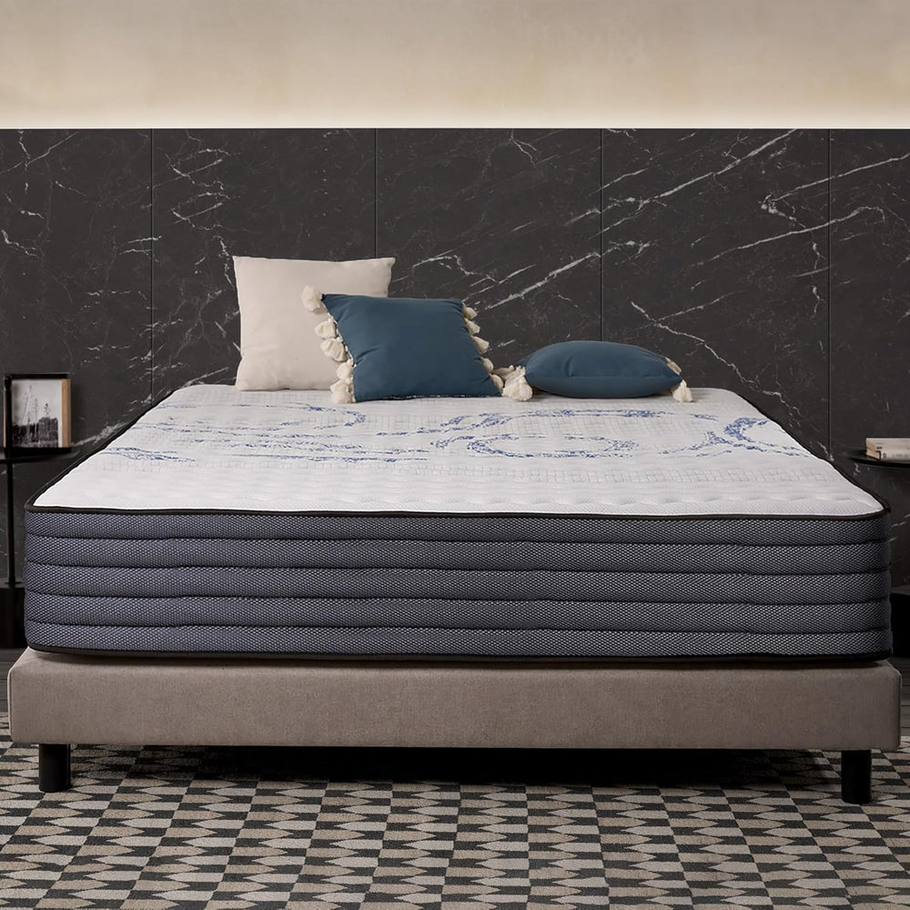 NATURALEX - Matelas PerfectSleep 180x200 - Épais 30 cm - Soutien Mousse à mémoire de Forme - Accueil Blue Latex - Confort Ferme - Respirant - 7 Zones - Réversible - Haute Densité - Fabriqué en Europe