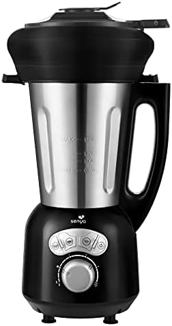Senya SYCP-HB008R Cook & Ice V3 Red Stainless Steel Heated Blender, Soup Blender/Milled Soup, Steaming, Crushed Ice Smoothies, 1, 5L, 1400W, SYCP-HB008R