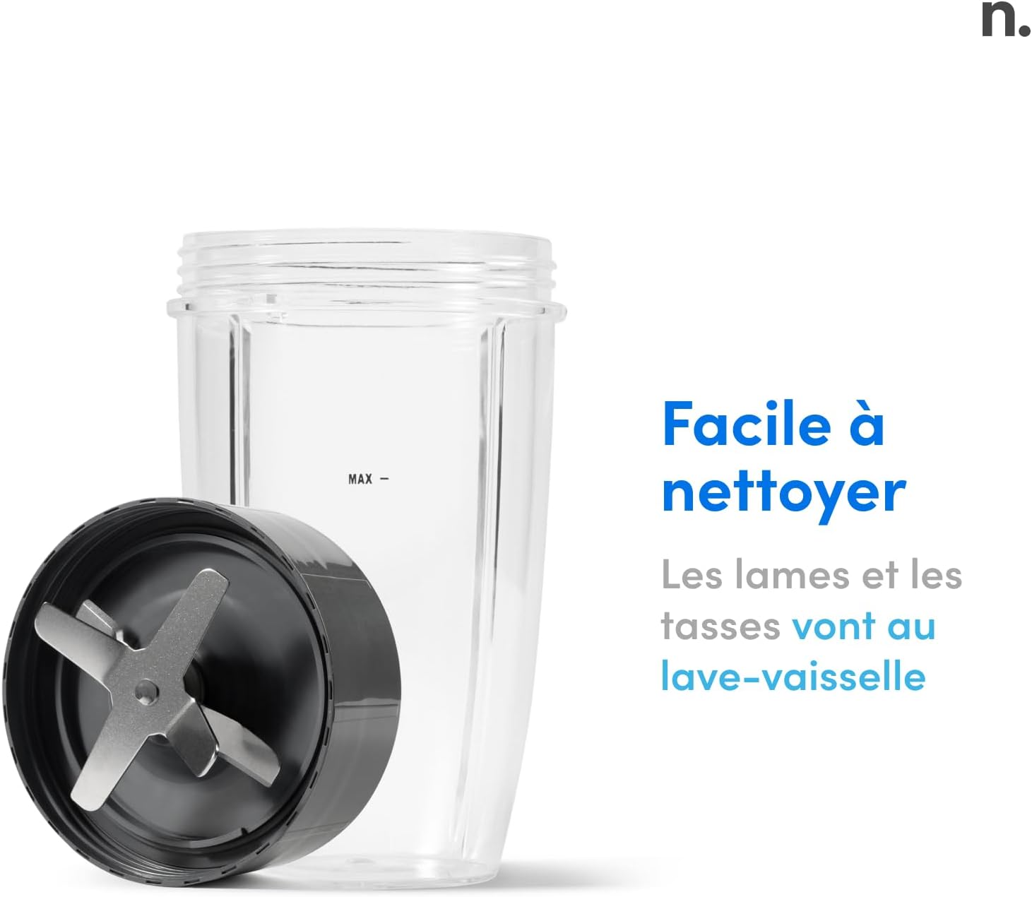 Nutribullet Pro 1200, Blender électrique, Broyeur, Smoothie Blender, Blender multifonctions, puissance 1200w, verres 700ml et 900ml, noir, NB120MB