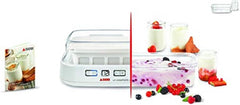 Seb YG500100 Yaourtière Duetto 8 Pots de Yaourt Inclus Fromage Blanc Programmable Écran LCD Minuteur 30W Blanc