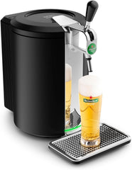 Krups Beertender Machine bière pression, Fûts de 5 L, Marques du groupe Heineken, Témoin lumineux, Température et mousse parfaites, Bière fraîche, Installation facile, Compact noire VB450E10