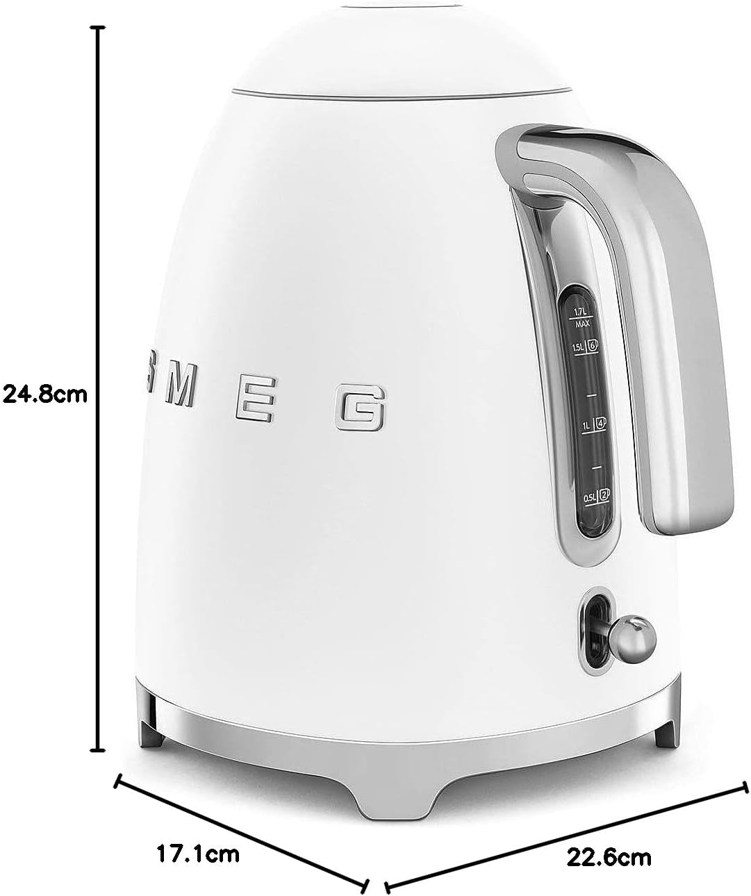 Bouilloire Sans Fil 1.7l 2400w Blanc Mat - KLF03WHMEU