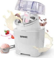 Duronic IM540 Machine à glace et sorbetière électrique Cuve amovible en inox de 1,5 litres Turbine idéale pour créer des glaces sorbets yaourts glacés crèmes glacée et desserts faits maison