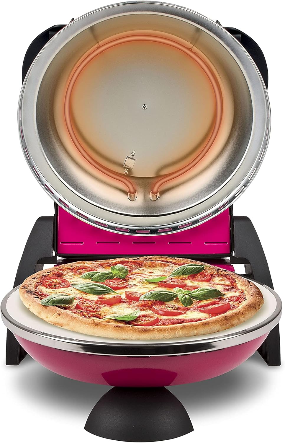 G3 Ferrari G10006 Pizza Express Delizia, 1200 W Pizza Oven, Adjustable Thermostat up to 400°C, Cooks Tasty Pizza in 5 Minutes, Double Resistance, Recipe Book and Spatulas Included - Black