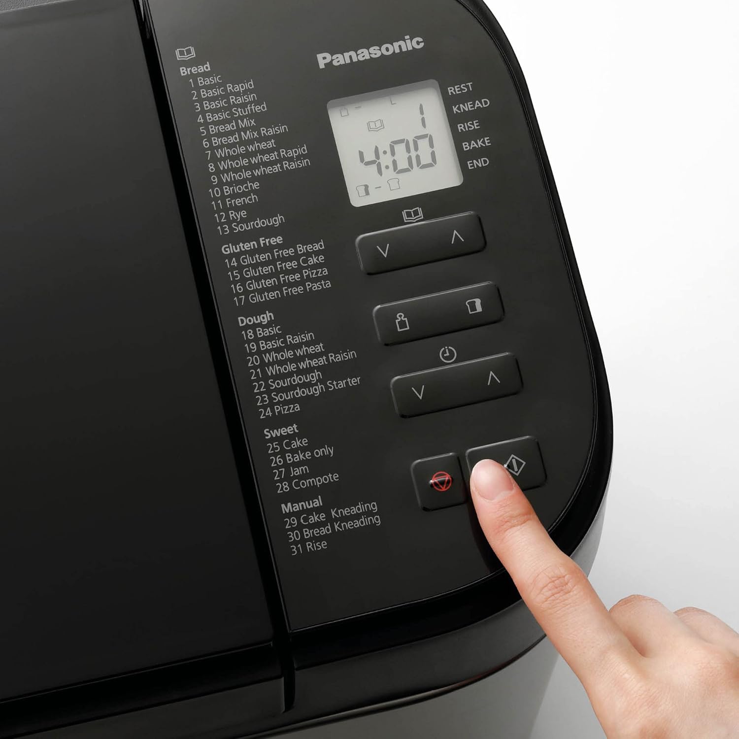 Panasonic SD-YR2550SXE Automatic Bread Maker, Raisin, Nut and Yeast Dispensers, 31 Auto Programs, Dual Temperature Sensor, 13 Hour Digital Timer, LCD Display, Silver