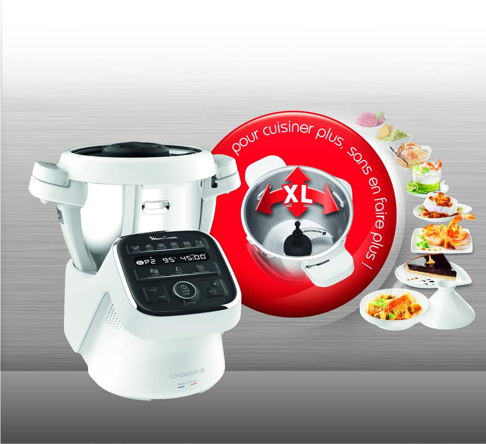 MOULINEX COMPANION XL Multifunctional Robot Cooker Bowl 4.5L 12 Programs Auto Soups Gazpacho Kitchen Robot Mixer Chopper Kneader 1550W HF80CB10