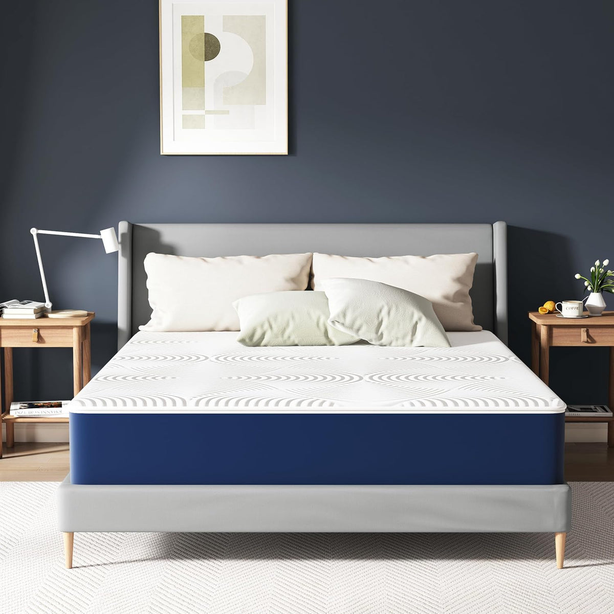Matoresu Matelas 140x200 Hauteur 25cm, Matelas Hybride à Ressorts Ensachés Indépendant en Mousse à Mémoire de Forme, Tissu Doux pour La Peau&Soutien Confortable, Matelas 2 Personnes Moyenne Ferme