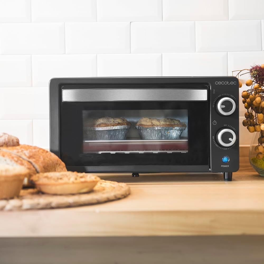 Cecotec Bake&Toast 4600 Black Gyro Countertop Oven, 46 L, 2000 W, 12 Combinable Heating Functions, Includes Rotating Spindle, Crumb Catcher Tray.