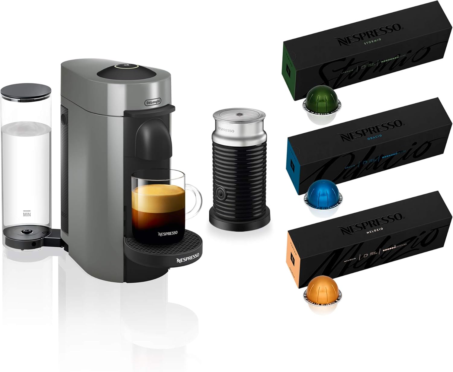 Nespresso Vertuo Plus Coffee and Espresso Maker By De'Longhi, Ink Black