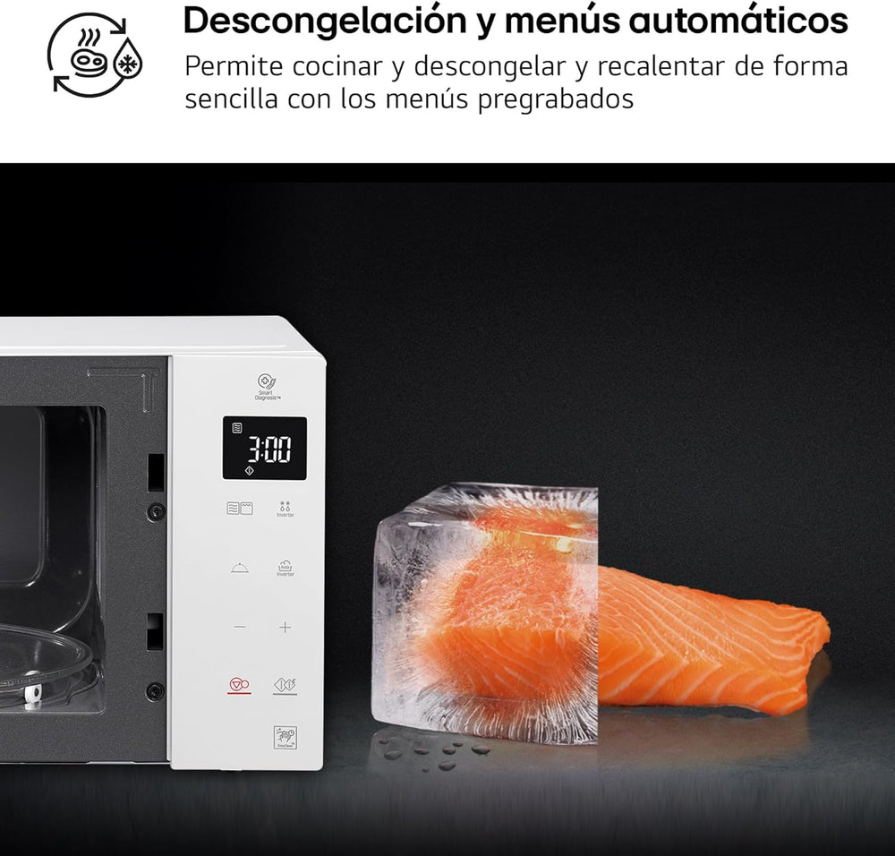 LG - Micro-ondes Grill Smart Inverter blanc