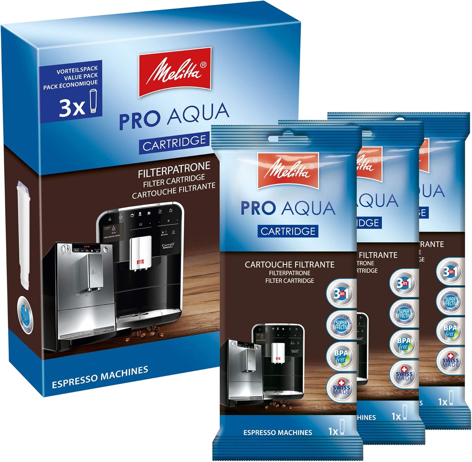 Melitta Caffeo Solo Noir Pure Black, Machine à Café à Grains avec Broyeur et Système d'Extraction des Arômes, Affichage LED, Mode 1 à 2 Tasses, Cafetière Expresso, Automatique, E950-222, 1400W