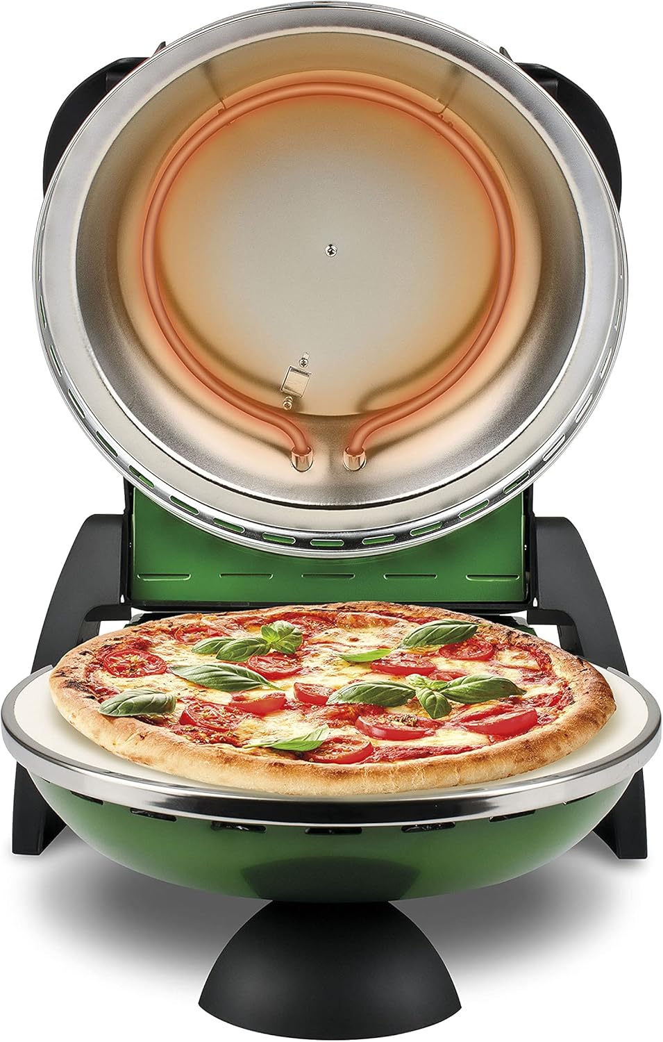 G3 Ferrari G10006 Pizza Express Delizia, 1200 W Pizza Oven, Adjustable Thermostat up to 400°C, Cooks Tasty Pizza in 5 Minutes, Double Resistance, Recipe Book and Spatulas Included - Black