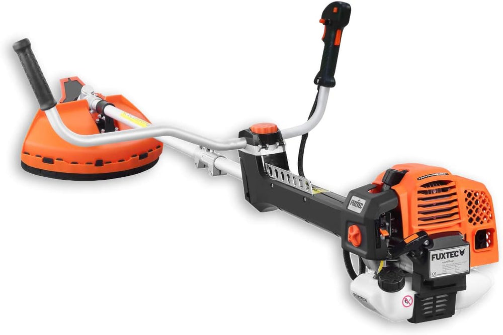 Fuxtec Débroussailleuse Thermique Professionnelle FX-PS152 52 cm3 3CV Système Anti Vibration - 2 en 1 Coupe-Bordure avec Tête de Coupe Double Fil et Lame 3 Dents Modèle Conçu pour Les Pros