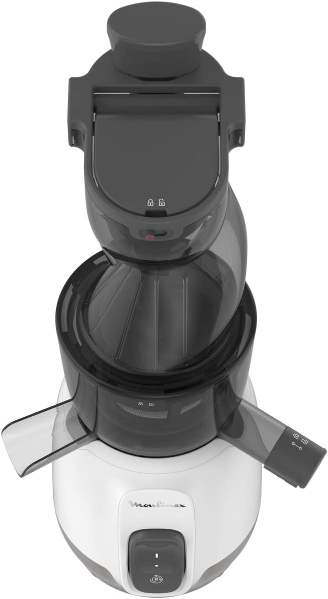 Moulinex Juice & Clean ZU420E10 Fruit and Vegetable Juice Extractor, Vitamin Juice, Press, 150 W, 42 to 83 RPM, Fresh Fruit Juice, Jam, Grout, Sorbet, Automatic Cleaning