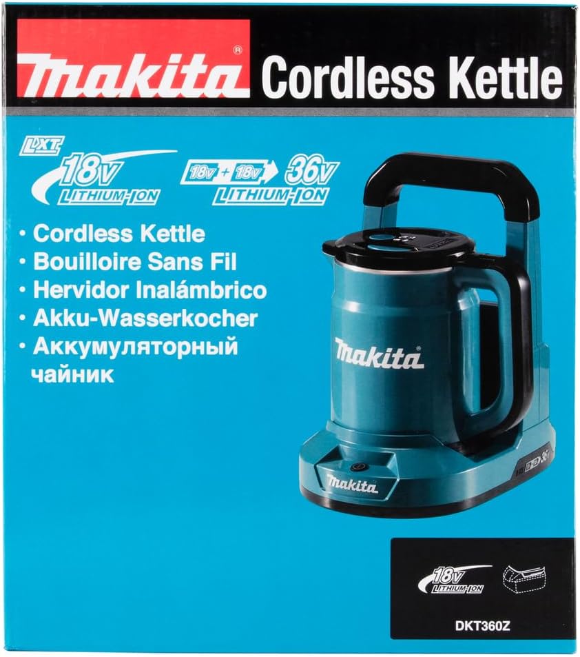 Kettle 36V (2x18V) 800ml (product only) - MAKITA DKT360Z