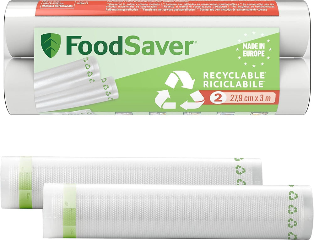 FoodSaver Machine Sous Vide avec compartiment de rangement pour rouleau et cutter, fonction marinade, inclus sacs de mise sous vide assortis et adaptateur intégré [FFS017X ]