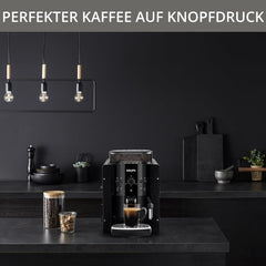 Krups EA8108 fully automatic coffee machine (automatic cleaning, 2 cup function, milk system with CappucinoPlus nozzle, 15 bar, coffee machine, espresso) black