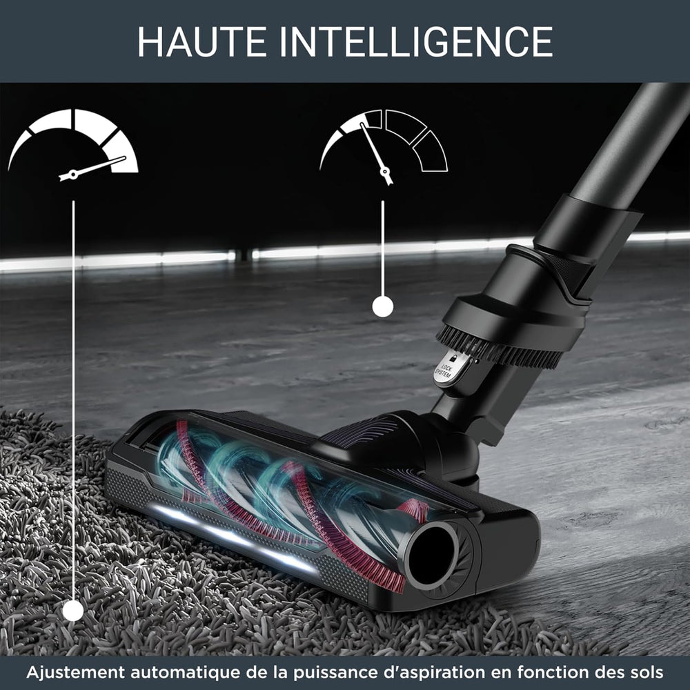 Rowenta X-Force Flex 9.60 Allergie Aspirateur balai sans fil, Filtration Anti-Allergènes, Puissant 100AW, Ultra Léger, Autonomie 45min RH2038WO, Noir / Violet