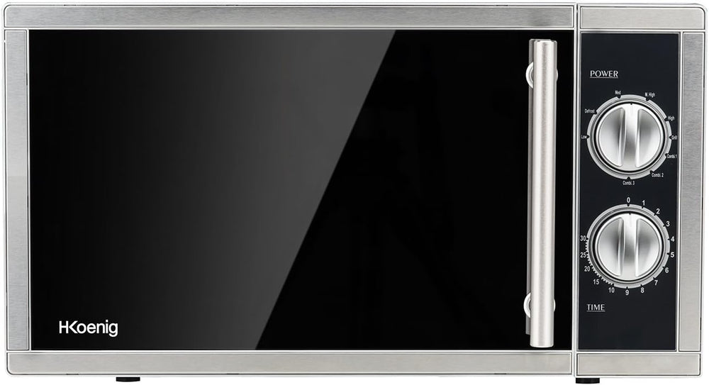 H.Koenig Compact Design Microwave 20L VIO4, Powerful 700W, Turntable 24.5 cm, Multifunction 5 Heating Levels and Defrost Function, Timer up to 30 min, Fast, Worktop