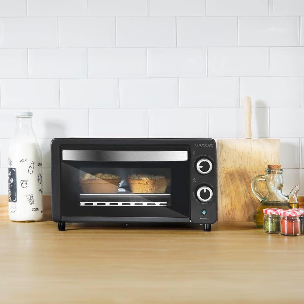 Cecotec Bake&Toast 4600 Black Gyro Countertop Oven, 46 L, 2000 W, 12 Combinable Heating Functions, Includes Rotating Spindle, Crumb Catcher Tray.