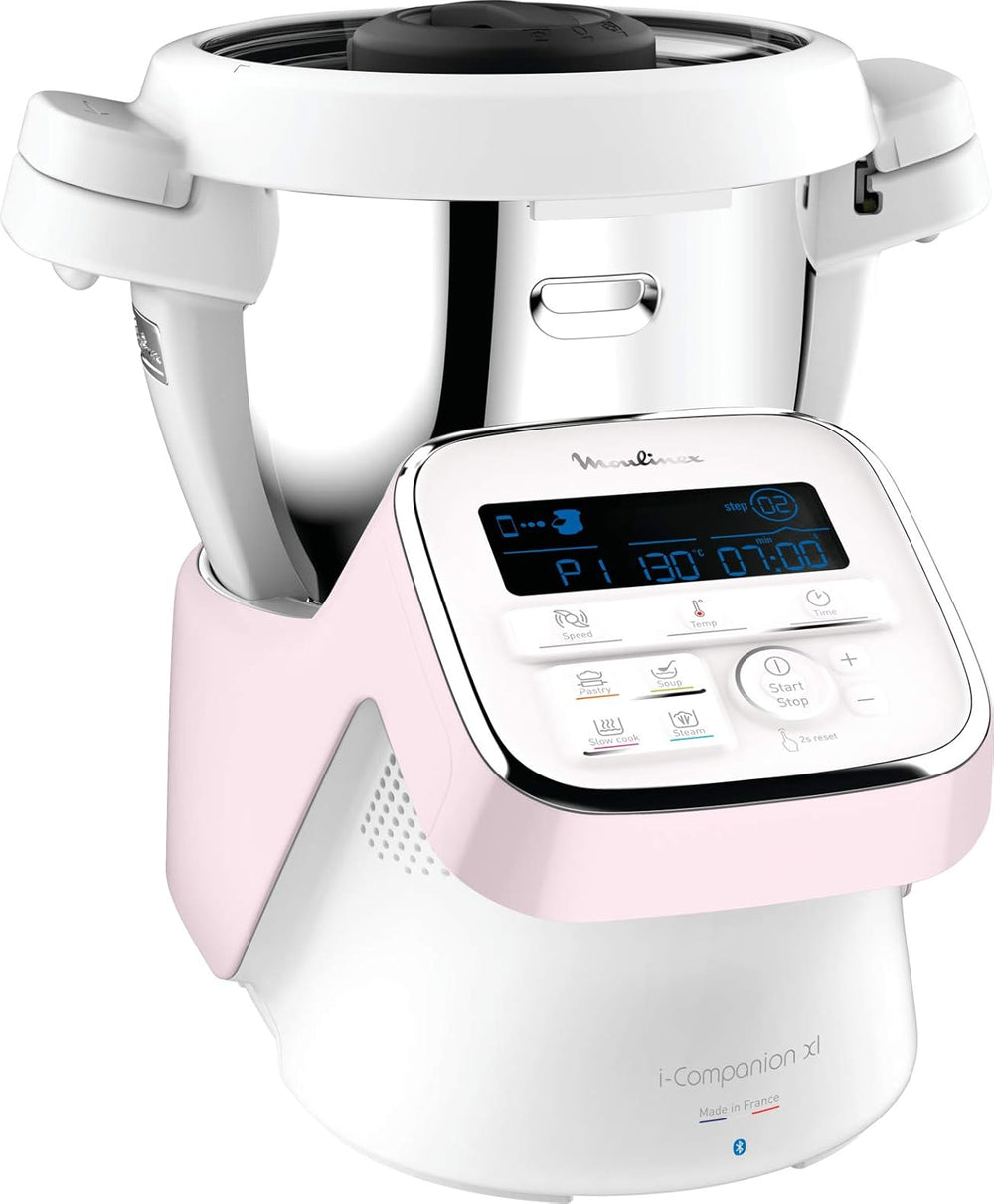 Moulinex i-Companion XL Edition Pâtisserie, 1550 W, Recettes illimitées, Température entre 30° et 150°, Capacité utile 3 L (10 pers), 12 accessoires dont 6 de pâtisserie, Fabriqué en France HF90E700