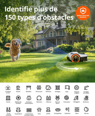 Navimow i105E Robot Tondeuse sans Fil périphérique, Recommandé 500 m², Max. 600 m², RTK+Vision Tondeuse Robot Gazon, IA cartographie Automatique, Limite virtuelle, Gestion multizone