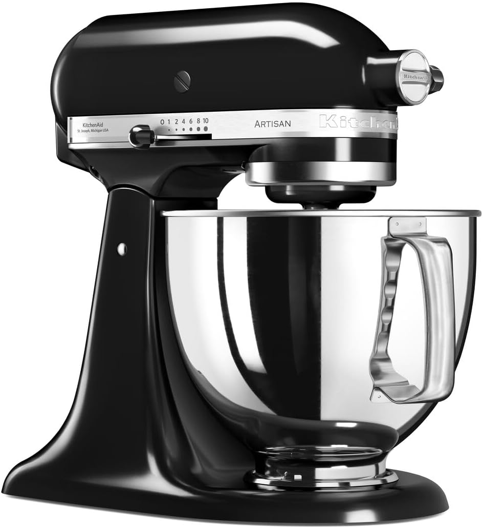 KitchenAid Robot Pâtissier I Artisan I Robot cuisine multifonctions à tête inclinable I Avec 4 accessoires I Bol de 4,8L | Crème