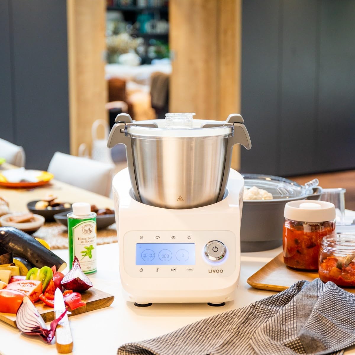 LIVOO Super Cooker, 12 fonctions, Bol 3.5L, Accessoires inclus