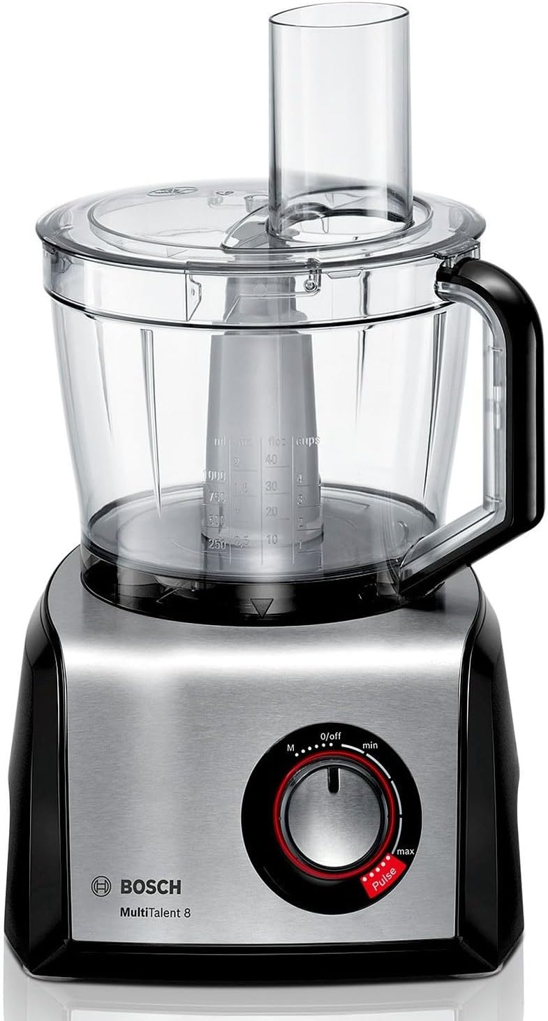 Bosch MultiTalent 8 MC812M844 – Robot de cuisine polyvalent avec plus de 50 fonctions – 1250 W – Grande capacité de 3,9 L – Couleur : Noir