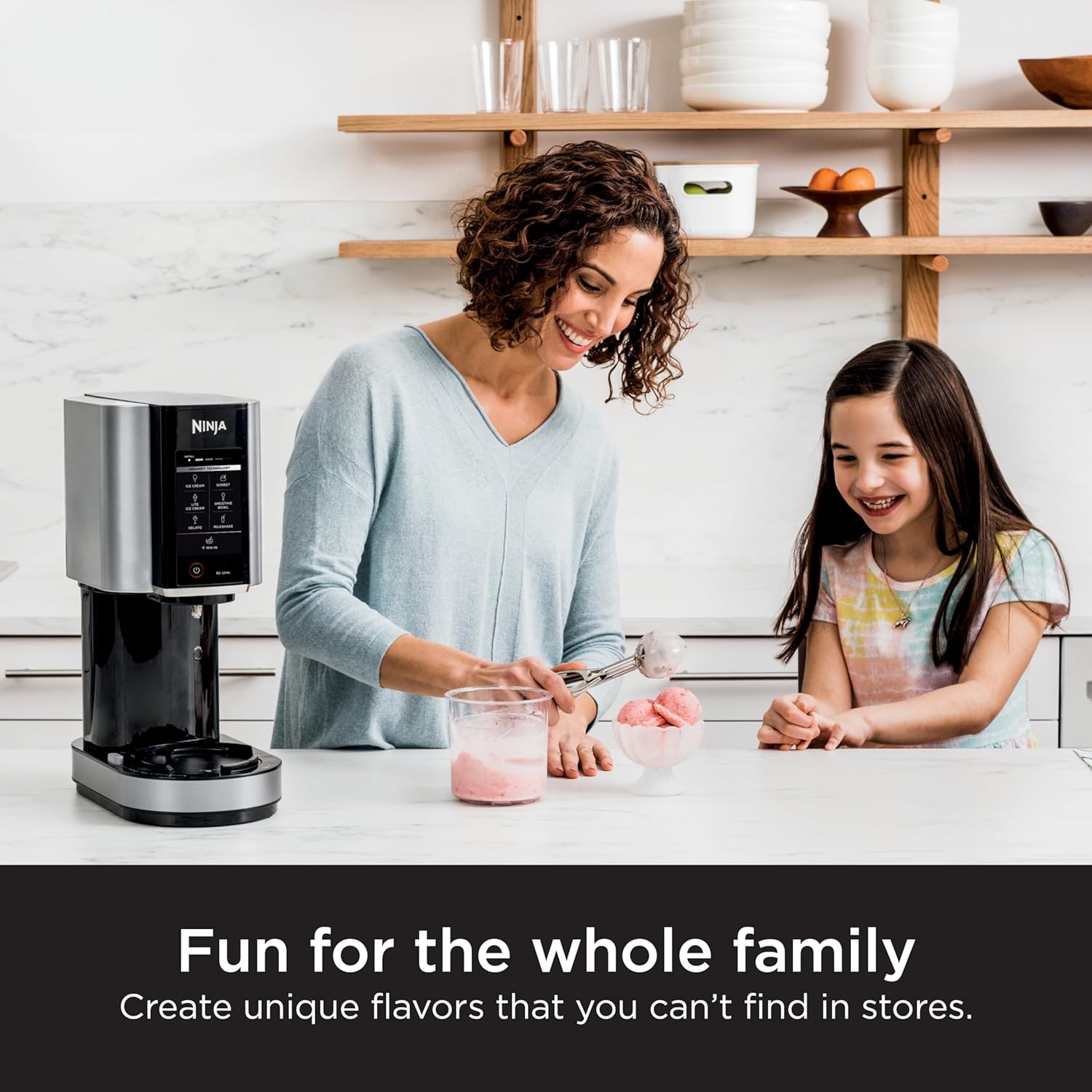 Ninja CREAMi Deluxe Ice Cream & Frozen Treat Maker for Ice Cream, Sorbet, Milkshakes, Frozen Yogurt, & More, 11-in-1, XL Capacity, Silver, Includes (2) Family-Sized 24 oz. Tubs, NC501