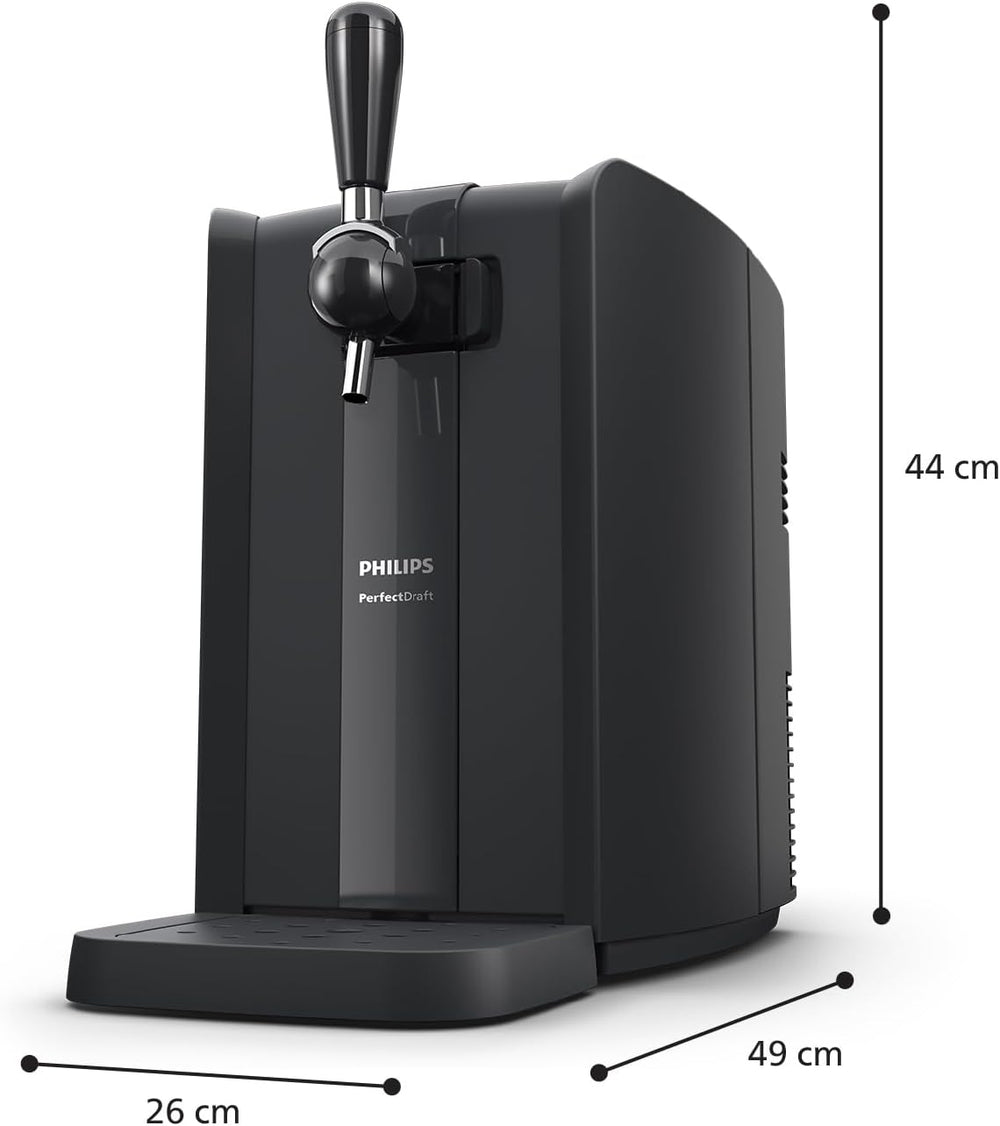 Philips PerfectDraft Home Beer Pump, 6L, Cool Beer at 3 Degrees for 30 Days with LED Indicators (HD3760/90)