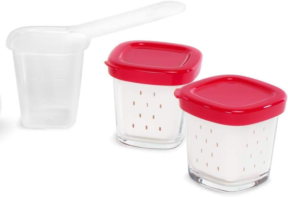 Seb Yogurt Maker 12 Jars, Glass Jars 140 ml, 5 Automatic Programs, BPA-Free, Compact, Homemade Yogurt & XF101001 Delices Box Box 1 L Tray White Yogurt-Cheese with Drainer