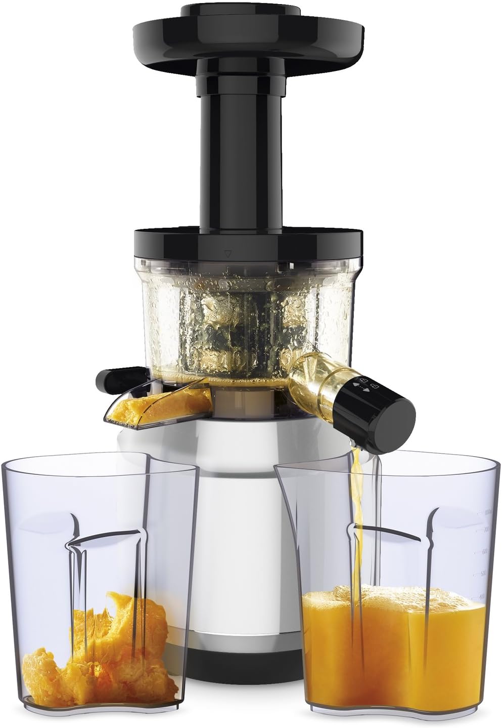 Moulinex Juice & Clean ZU420E10 Fruit and Vegetable Juice Extractor, Vitamin Juice, Press, 150 W, 42 to 83 RPM, Fresh Fruit Juice, Jam, Grout, Sorbet, Automatic Cleaning
